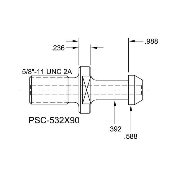 Tj Davies Co Coolant Through Retention Knob PSC-532X90 - main